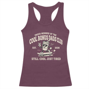 Cool Bonus Dads Club Racerback Tank Top Retro Skater Fatherhood Still Cool Just Tired Funny Step Dad Gifts