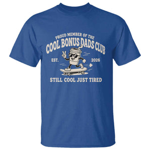 Cool Bonus Dads Club T Shirt Retro Skater Fatherhood Still Cool Just Tired Funny Step Dad Gifts