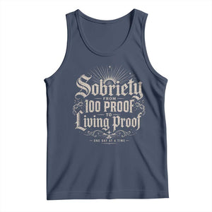Sobriety Anniversary Tank Top Living Proof Sober Recovery Graphic