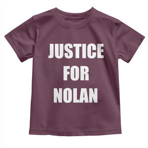 Justice for Nolan Toddler T Shirt Support and Rememberence Memorial