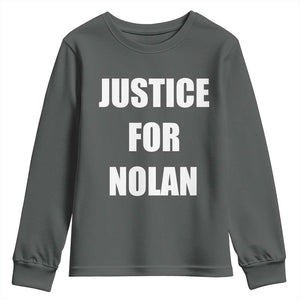 Justice for Nolan Youth Sweatshirt Support and Rememberence Memorial