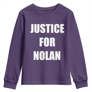 Justice for Nolan Youth Sweatshirt Support and Rememberence Memorial
