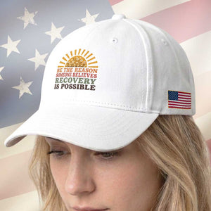Recovery Sobriety Baseball Cap Sober Life Believes Recovery is Possible Hippie Vintage Graphic