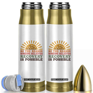 Recovery Sobriety Bullet Tumbler Sober Life Believes Recovery is Possible Hippie Vintage Graphic