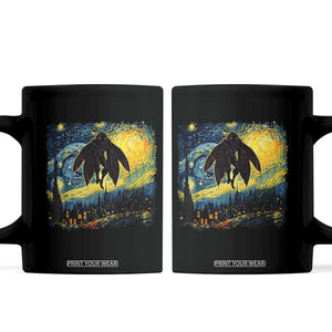 Mothman Coffee Mug Starry Night Van Gogh Cryptid Lover TS10 Black Print Your Wear