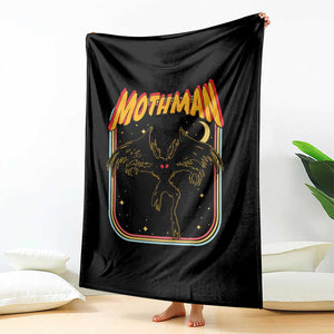 Retro Mothman Throw Blanket Vintage Comicbook Style Cryptid Lore Cryptozoology TS10 Print Your Wear