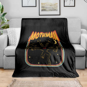 Retro Mothman Throw Blanket Vintage Comicbook Style Cryptid Lore Cryptozoology TS10 Print Your Wear