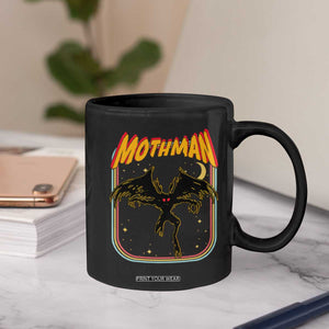 Retro Mothman Coffee Mug Vintage Comicbook Style Cryptid Lore Cryptozoology TS10 Print Your Wear