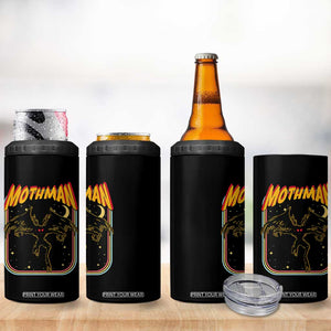 Retro Mothman 4 in 1 Can Cooler Tumbler Vintage Comicbook Style Cryptid Lore Cryptozoology TS10 Print Your Wear