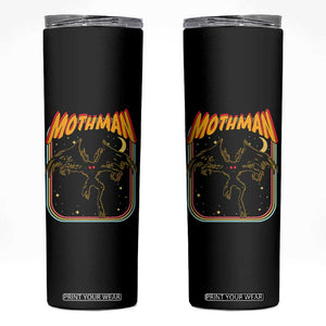 Retro Mothman Skinny Tumbler Vintage Comicbook Style Cryptid Lore Cryptozoology TS10 Black Print Your Wear