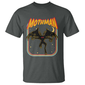 Retro Mothman T Shirt Vintage Comicbook Style Cryptid Lore Cryptozoology TS10 Dark Heather Print Your Wear