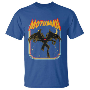 Retro Mothman T Shirt Vintage Comicbook Style Cryptid Lore Cryptozoology TS10 Royal Blue Print Your Wear