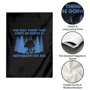 Funny Mothman Fat Ass Garden Flag Vintage Cryptid Funny Moth Man Meme TS10 Print Your Wear