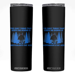 Funny Mothman Fat Ass Skinny Tumbler Vintage Cryptid Funny Moth Man Meme TS10 Black Print Your Wear