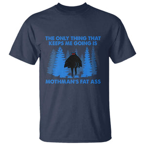 Funny Mothman Fat Ass T Shirt Vintage Cryptid Funny Moth Man Meme TS10 Navy Print Your Wear