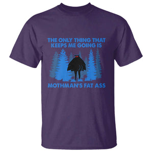 Funny Mothman Fat Ass T Shirt Vintage Cryptid Funny Moth Man Meme TS10 Purple Print Your Wear