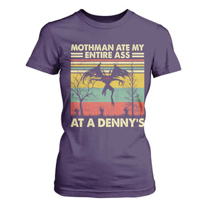 Funny Mothman Eat My Entire Ass T Shirt For Women Vintage Cryptid Funny Mothman Meme TS10 Purple Print Your Wear