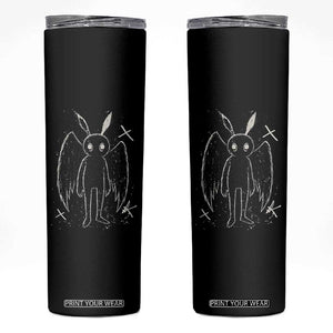 Creepy Cute Mothman Skinny Tumbler Alt Goth Grunge Horror Aesthetic Cryptid TS10 Black Print Your Wear