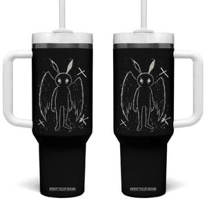 Creepy Cute Mothman Tumbler With Handle Alt Goth Grunge Horror Aesthetic Cryptid TS10 One Size: 40 oz Black Print Your Wear