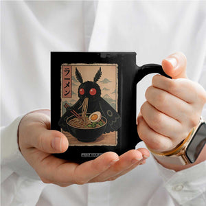 Funny Mothman Ramen Coffee Mug Japanese Kawaii Noodles Cryptid Retro Manga Anime TS10 Print Your Wear