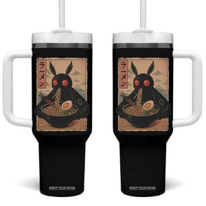 Funny Mothman Ramen Tumbler With Handle Japanese Kawaii Noodles Cryptid Retro Manga Anime TS10 One Size: 40 oz Black Print Your Wear