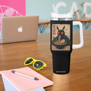 Funny Mothman Ramen Tumbler With Handle Japanese Kawaii Noodles Cryptid Retro Manga Anime TS10 Print Your Wear