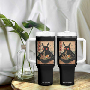 Funny Mothman Ramen Tumbler With Handle Japanese Kawaii Noodles Cryptid Retro Manga Anime TS10 Print Your Wear