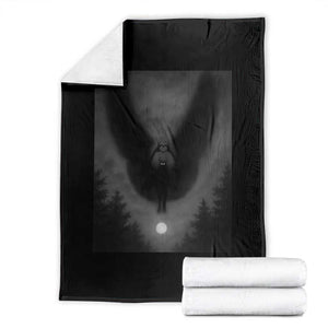 Mothman Throw Blanket Horror Poster Halloween Cryptid Lover TS10 Black Print Your Wear