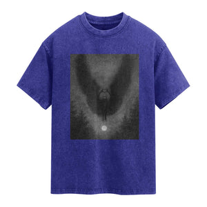 Mothman Washed Cotton T-Shirt Horror Poster Halloween Cryptid Lover