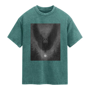 Mothman Washed Cotton T-Shirt Horror Poster Halloween Cryptid Lover