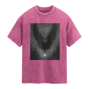 Mothman Washed Cotton T-Shirt Horror Poster Halloween Cryptid Lover