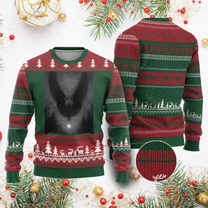 Mothman Ugly Christmas Sweater Horror Poster Halloween Cryptid Lover TS10 Red Green Print Your Wear