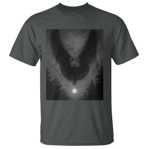 Mothman T Shirt Horror Poster Halloween Cryptid Lover TS10 Dark Heather Print Your Wear