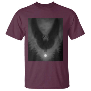 Mothman T Shirt Horror Poster Halloween Cryptid Lover TS10 Maroon Print Your Wear