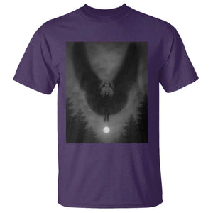 Mothman T Shirt Horror Poster Halloween Cryptid Lover TS10 Purple Print Your Wear