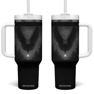 Mothman Tumbler With Handle Horror Poster Halloween Cryptid Lover TS10 One Size: 40 oz Black Print Your Wear