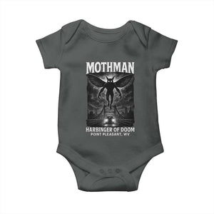 Mothman Baby Onesie Horror Poster Halloween Harbinger of Doom Cryptid Creature TS10 Dark Heather Print Your Wear