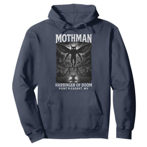 Mothman Hoodie Horror Poster Halloween Harbinger of Doom Cryptid Creature TS10 Navy Print Your Wear