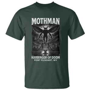 Mothman T Shirt Horror Poster Halloween Harbinger of Doom Cryptid Creature TS10 Dark Forest Green Print Your Wear