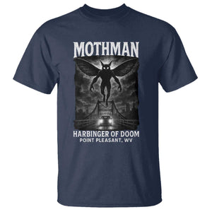 Mothman T Shirt Horror Poster Halloween Harbinger of Doom Cryptid Creature TS10 Navy Print Your Wear