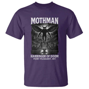 Mothman T Shirt Horror Poster Halloween Harbinger of Doom Cryptid Creature TS10 Purple Print Your Wear
