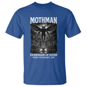 Mothman T Shirt Horror Poster Halloween Harbinger of Doom Cryptid Creature TS10 Royal Blue Print Your Wear