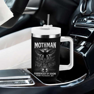 Mothman Tumbler With Handle Horror Poster Halloween Harbinger of Doom Cryptid Creature TS10 Print Your Wear