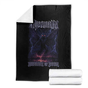 Mothman Throw Blanket Black Bridge Folk Horror Cryptid Fan TS10 Black Print Your Wear