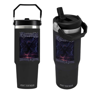 Mothman Flip Straw Tumbler Black Bridge Folk Horror Cryptid Fan TS10 One Size: 30 oz Black Print Your Wear