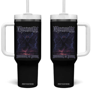 Mothman Tumbler With Handle Black Bridge Folk Horror Cryptid Fan TS10 One Size: 40 oz Black Print Your Wear