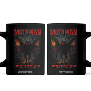 Mothman Coffee Mug Horror Harbinger of Doom Urban Myth Cryptid Creature TS10 Black Print Your Wear