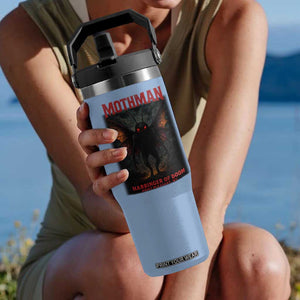 Mothman Flip Straw Tumbler Horror Harbinger of Doom Urban Myth Cryptid Creature TS10 One Size: 30 oz Light Blue Print Your Wear