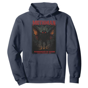 Mothman Hoodie Horror Harbinger of Doom Urban Myth Cryptid Creature TS10 Navy Print Your Wear