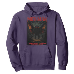 Mothman Hoodie Horror Harbinger of Doom Urban Myth Cryptid Creature TS10 Purple Print Your Wear